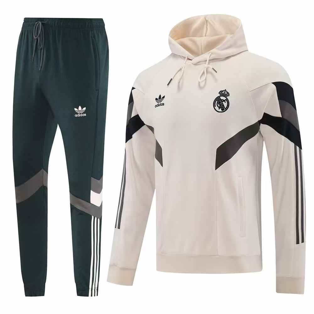 AAA Quality Real Madrid 24/25 Hoodie Tracksuit - Light Beige